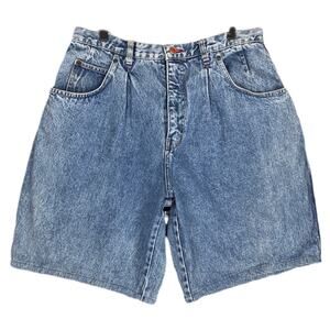 BRITTANIA LONDON BLUES VINTAGE COTTON DENIM SHORTS – MEN’S 34 – HIGH RISE